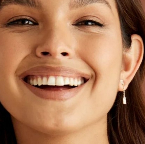 NEW Kendra Scott Juliette White Crystal Rhodium Silver Drop Earrings - Picture 11 of 14